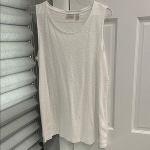 LOGO by Lori Goldstein White Tank Top Cover Up 1X